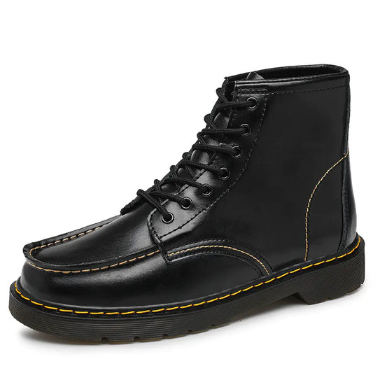Men's High-Top Cowhide Martin Trendy Tooling Boots