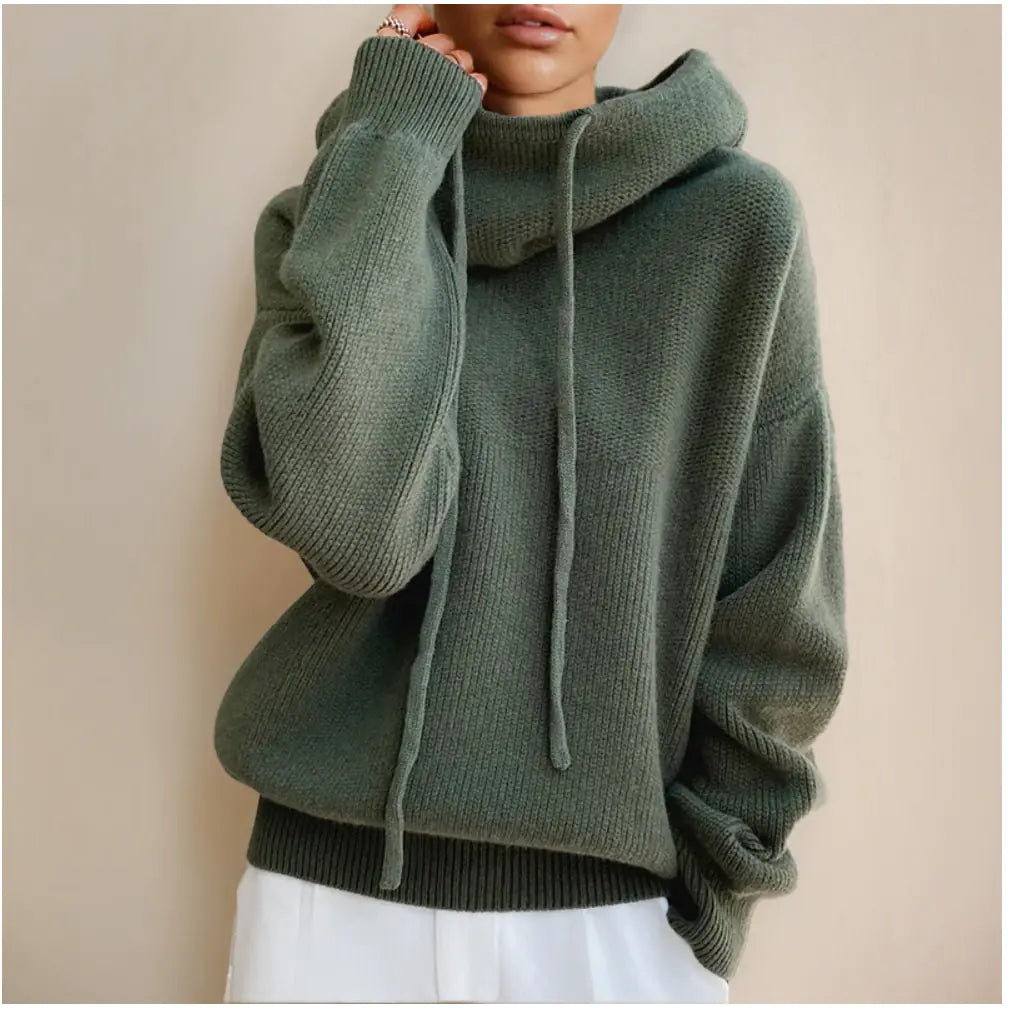 Women's Merino Wool Turtleneck Sweater (One Piece)