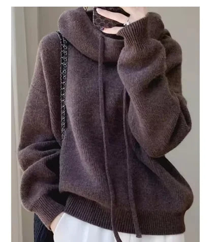 Women's Merino Wool Turtleneck Sweater (One Piece)